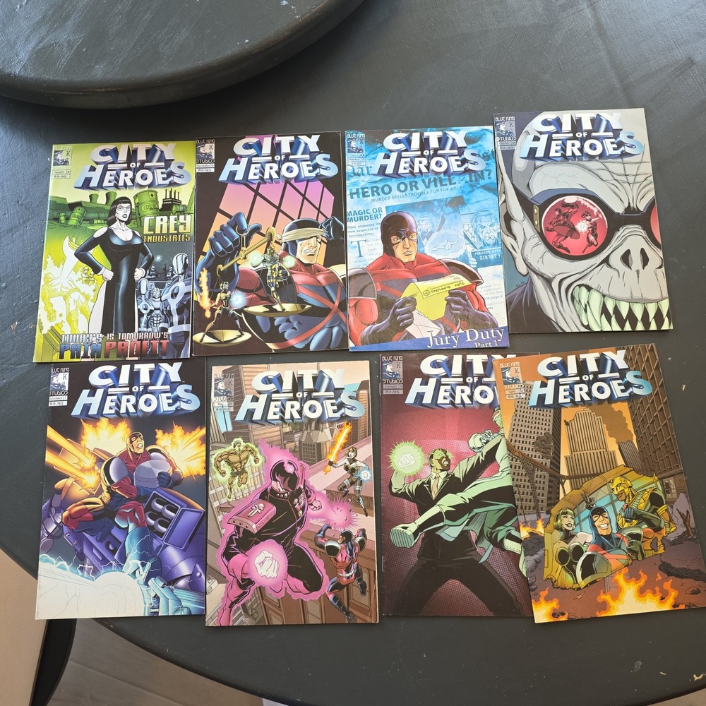 City of Heroes Comic Book Lot Blue King Studios Issues 5-11 MMORPG Tie-In
